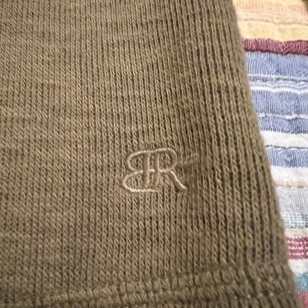 Banana Republic Men Olive Green Long Sleeve Crew Neck T-Shirt Size L